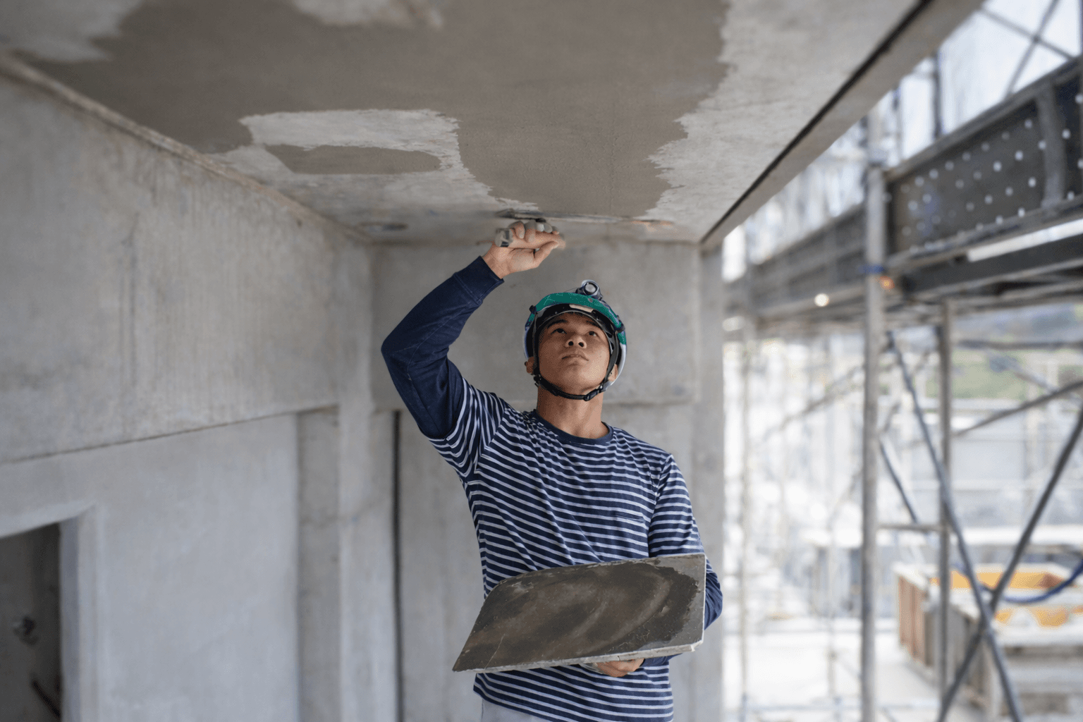 左官工事(建設) ビル・マンション建築の左官工事 - 画像4